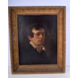A framed 19th century English school portrait of a male, Oil on canvas. 59 x 47 cm.