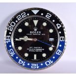 A ROLEX SHOP DISPLAY ADVERTISING WALL CLOCK. 33 cm diameter.