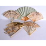A COLLECTION OF VINTAGE FANS. (qty)