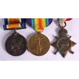 A 1914 - 1919 VICTORY MEDAL TOGETHER WITH A 1914 – 1918 WAR MEDAL AND A 1914 - 1915 STAR AWARDED TO