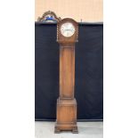 A Mid Century Enfield Grand mother clock 152 x 28 x 18 cm.