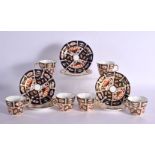 SIX ROYAL CROWN DERBY IMARI CUPS AND SAUCERS. (12)