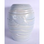 A LARGE BRETBY POTTERY ART DECO VASE. 25 cm x 15 cm.