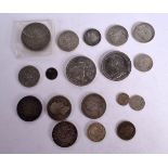 A COLLECTION OF PRE 1947 COINS. Weight 213g (18)