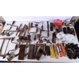 A quantity of Vintage tools, including drills, planes, shanks, drill bits, etc. (Qty).