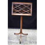 An antique duet music stand on castors by Erards of London. 75 x 50 x 35 cm.