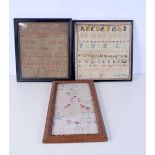 A collection of framed samplers largest 30x29 cm (3)