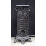 A cast iron garden burner 70 x 34 cm.