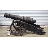 A large cast Iron model cannon