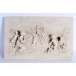 A CONTEMPORARY RECONSTITUTED MARBLE PANEL. 32 cm x 22 cm.