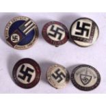 SIX GERMAN MILITARY BADGES. Largest 2.6cm diameter (6)