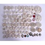 A COLLECTION OF EIGHTY TWO ANTIQUE PLSTER GRAND TOUR ROUNDELS. (82)