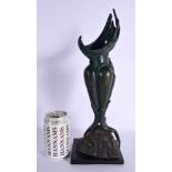 European School (Late 20th Century) Bronze^ Organic stylised form. 38 cm high.