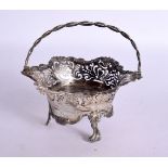 AN 18TH CENTURY DUTCH WHITE METAL BRAZIER. 265 grams. 12 cm x 16 cm.