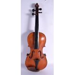 A TWO PIECE BACK VIOLIN. 58 cm long, length of back 35.5 cm long.