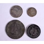 FOUR ANTIQUE COINS. (4)