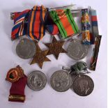 A 1914 – 1918 WAR MEDAL AWARDED TO 8456 (OTHER DETAILS WORN AWAY), A BRITISH WAR MEDAL, A VICTORY ME