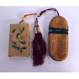TWO EARLY 20TH CENTURY CHINESE SILKWORK PURSES. 13 cm x 8 cm. (2)
