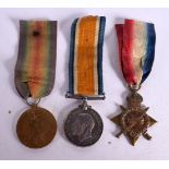 A 1914 - 1918 WAR MEDAL, A 1914 - 1915 STAR AND A VICTORY MEDAL AWARDED TO T4-092003 DVR A E SWANN O