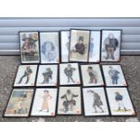 A COLLECTION OF SIXTEEN VANITY FAIR PRINTS. 37 cm x 23 cm. (16)