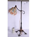 A RARE LARGE ART NOUVEAU STYLISH LAMP by W.A.S Benson. 63 cm high.