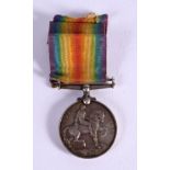 A 1914 - 1918 WAR MEDAL AWARDED TO 7940 PTE WILLIAM TILL OF THE NORTH STAFFORDSHIRE REGIMENT WHO WAS