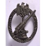 GERMAN LUFTWAFFE FLAK GUNNER ANTI AIRCRAFT BADGE POST WW2 1957 PATTERN. 5.9cm x 4.3cm, weight 36.5g