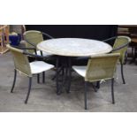 A Hartman selection plastic 4 chair Bistro set.