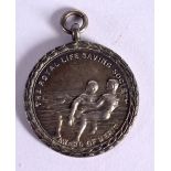 A SILVER ROYAL LIFE SAVING SOCIETY MEDALLION. 20 grams. 4 cm wide.