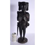 A LARGE AFRICAN TRIBAL CARVED HARDWOOD TRIBAL FIGURE. 50 cm high.