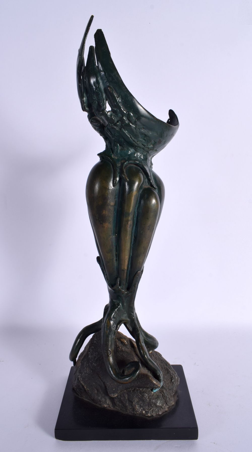 European School (Late 20th Century) Bronze^ Organic stylised form. 38 cm high. - Bild 2 aus 2