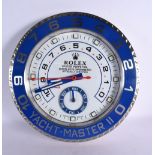 A ROLEX SHOP DISPLAY ADVERTISING WALL CLOCK. 33 cm diameter.