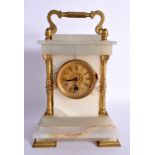 A LARGE ANTIQUE MARBLE AND ORMOLU CLOCK. 27 cm x 14 cm.