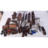 A collection of Vintage planes, clamps, etc. (Qty).