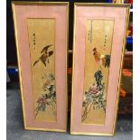 Japanese School (19th/20th Century) Pair, Silks. 136 cm x 40 cm.