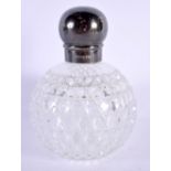 A VICTORIAN SILVER TOPPED SCENT BOTTLE. 16 cm x 10 cm.