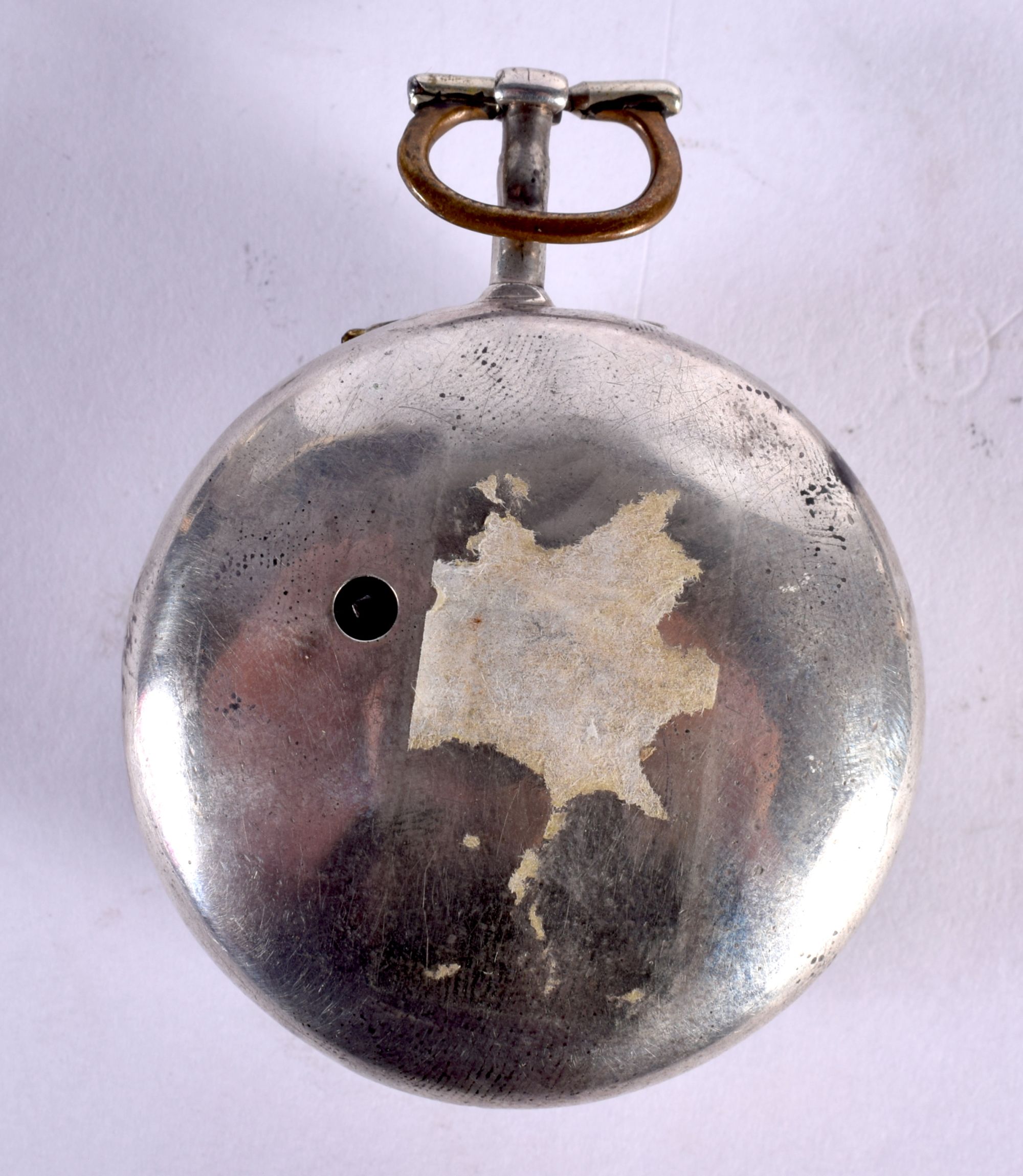 AN EARLY 19TH CENTURY ENGLISH SILVER POCKET WATCH by Cox of London. 111 grams. 5.5 cm wide. - Image 5 of 10