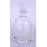 AN ORREFORS PRINCESS OF WALES GLASS DECANTER. 24 cm high.