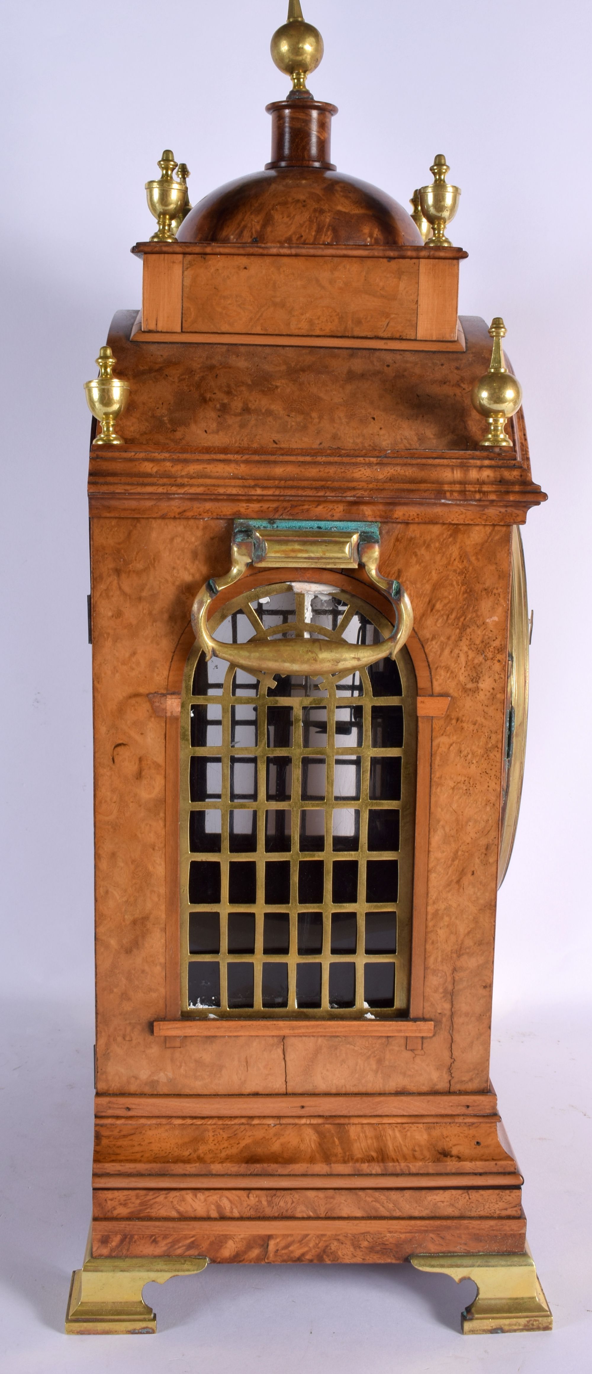 A LARGE ANTIQUE PLANCHON OF PARIS BRACKET CLOCK with bronze finials. 52 cm x 20 cm. - Image 4 of 7