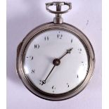 AN EARLY 19TH CENTURY ENGLISH SILVER POCKET WATCH. London 1804. 113 grams. 5.5 cm wide.