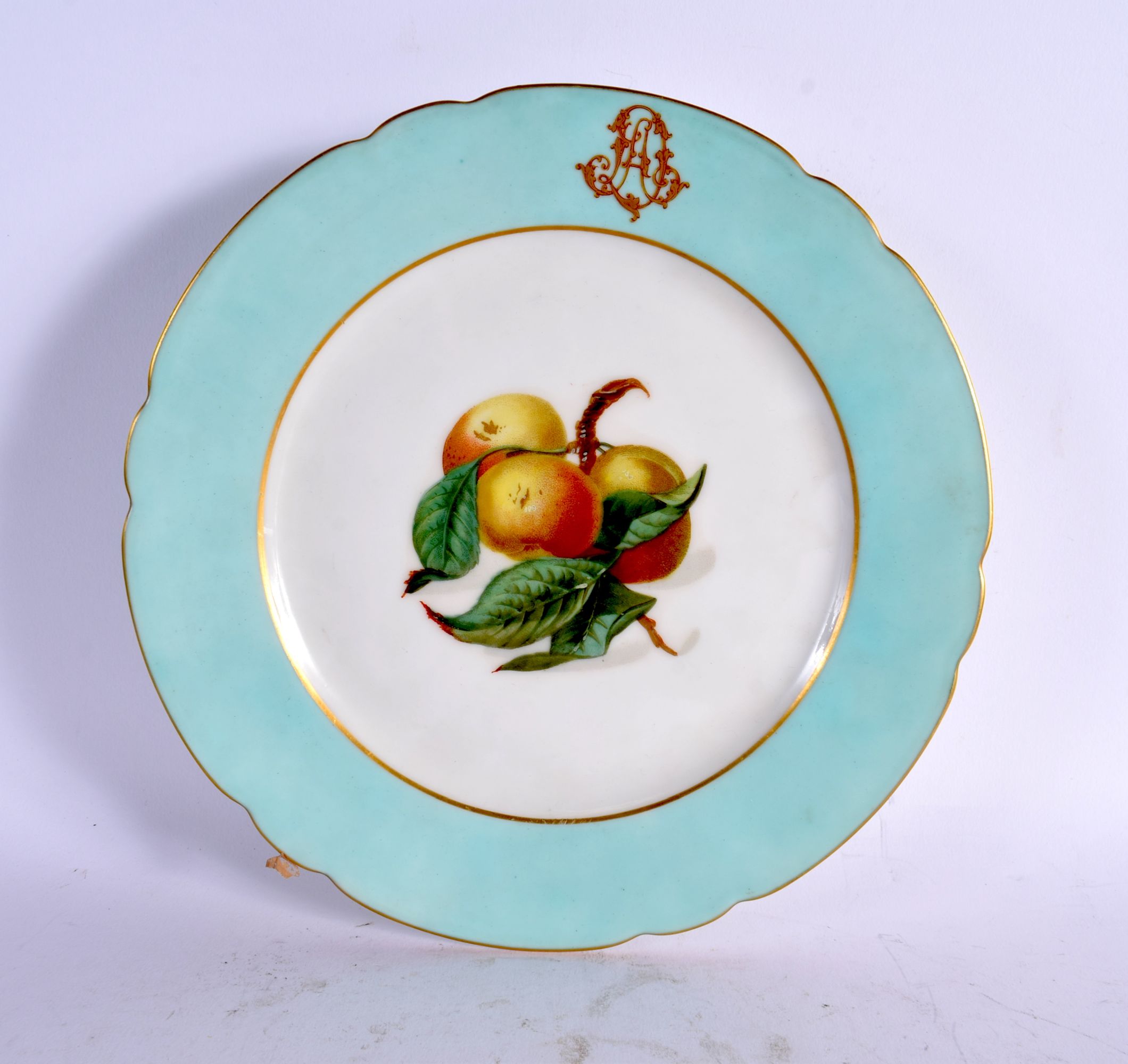 A LARGE AND EXTENSIVE LATE 19TH CENTURY FRENCH PORCELAIN DINNER SERVICE painted with a monogram. Lar - Image 6 of 14