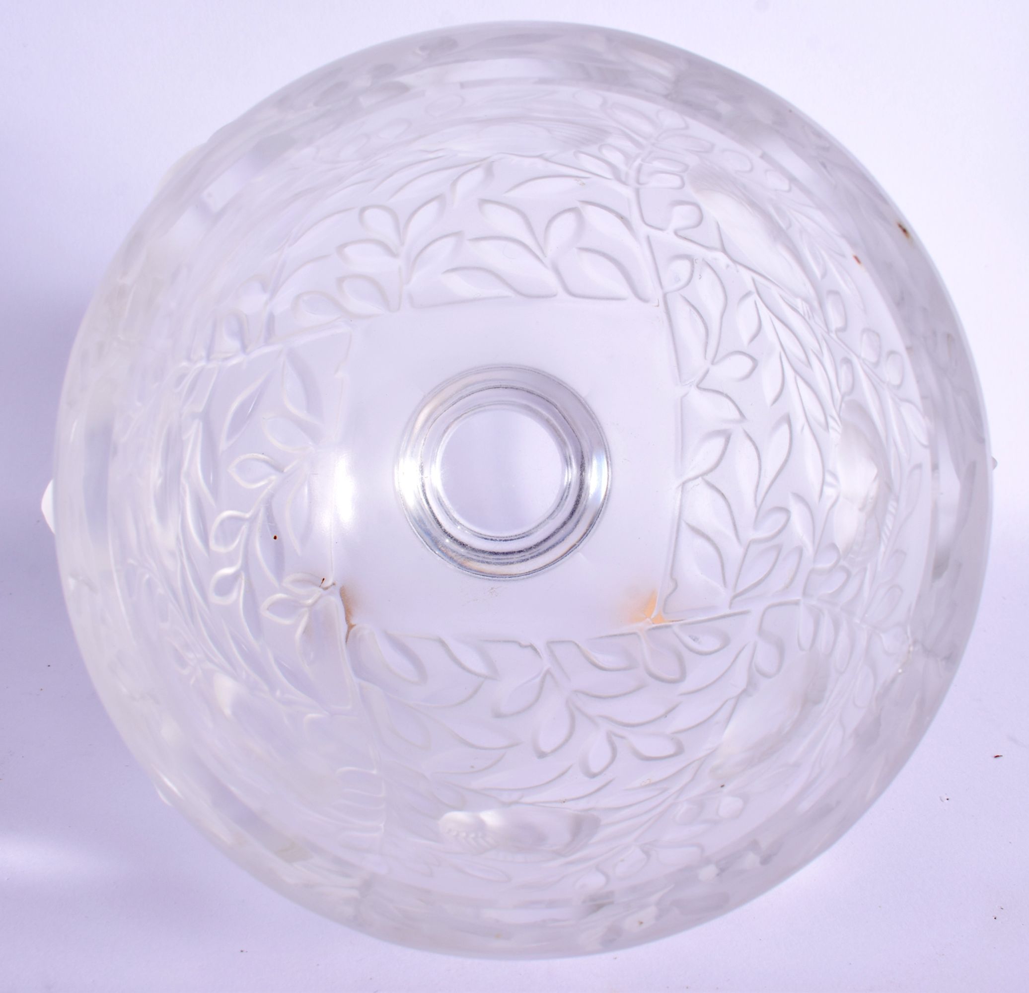 A FRENCH LALIQUE GLASS BIRD VASE. 14 cm x 10 cm. - Image 4 of 8