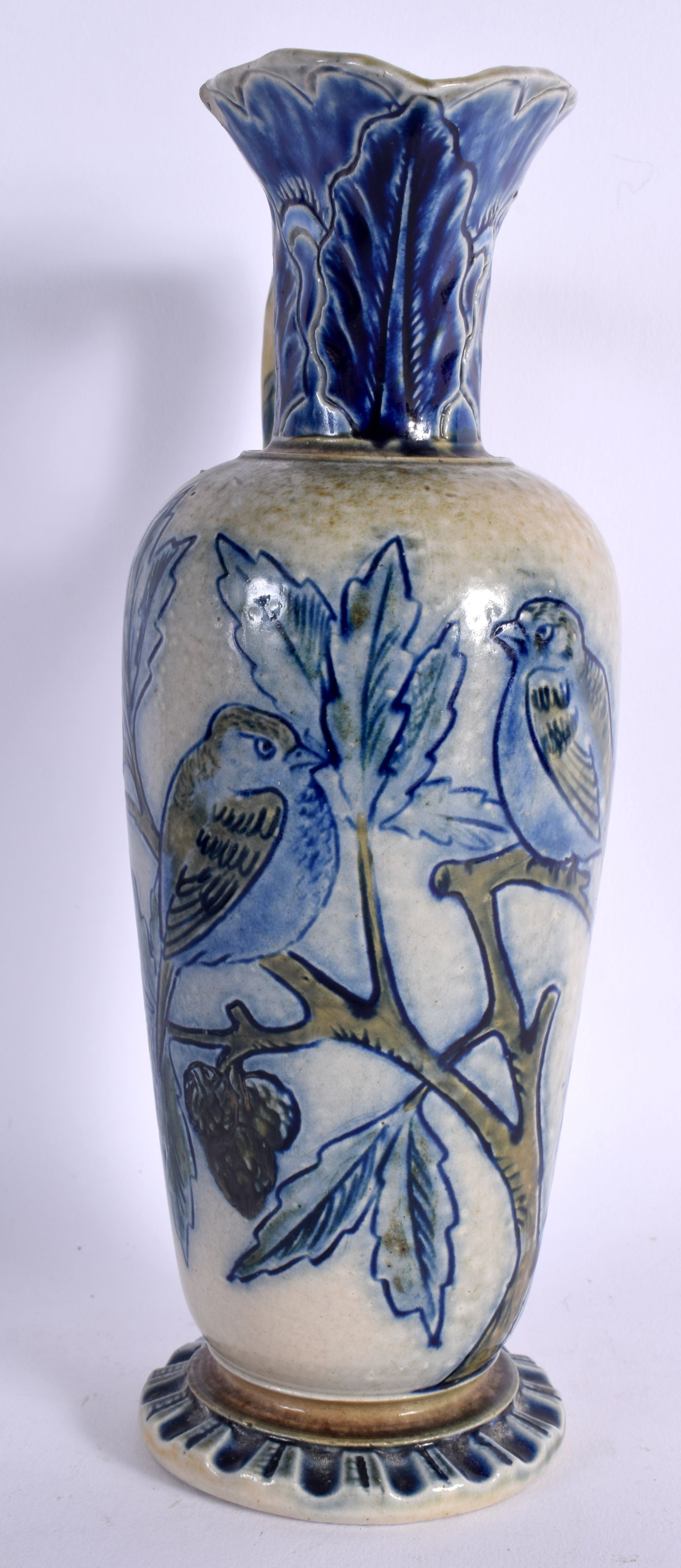 A LARGE 19TH CENTURY MARTIN BROTHERS STONEWARE JUG C1878 incised with birds and foliage. 24 cm high. - Image 2 of 5