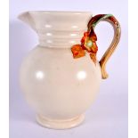 A LARGE ART DECO CLARICE CLIFF JUG. 23 cm x 15 cm.