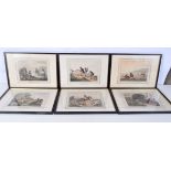 A collection of framed 19th Century lithographs .16 x 22 cm (6)