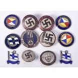 A COLLECTION OF MILITARY BADGES AND ENAMEL PLAQUES. Largest 2.6cm diameter (12)