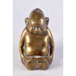 A RARE EARLY 20TH CENTURY DRGM BRONZE BILLIKIN. 4 cm x 2 cm.