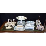 ASSORTED DECORATIVE POTTERY. (qty)