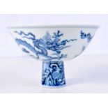 A Chinese porcelain stem cup decorated with Dragon 11 x 17 cm .