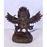 A Tibetan bronze Garuda and Nagas figure 22cm.